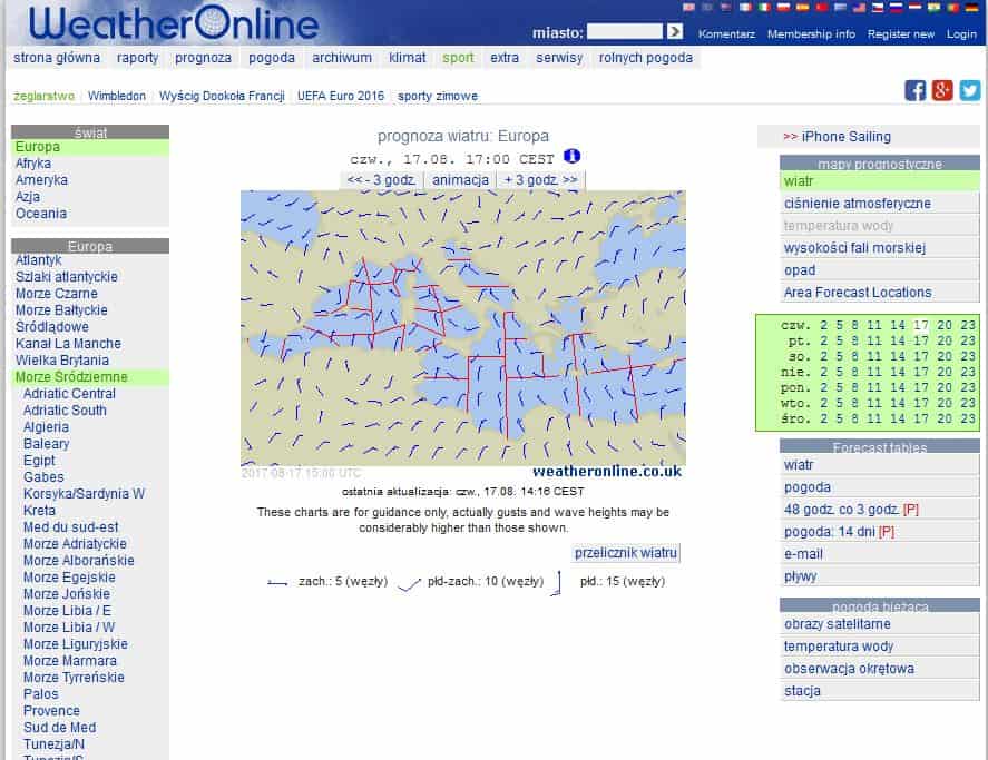 Pogoda Dla Zeglarzy Punt Pl