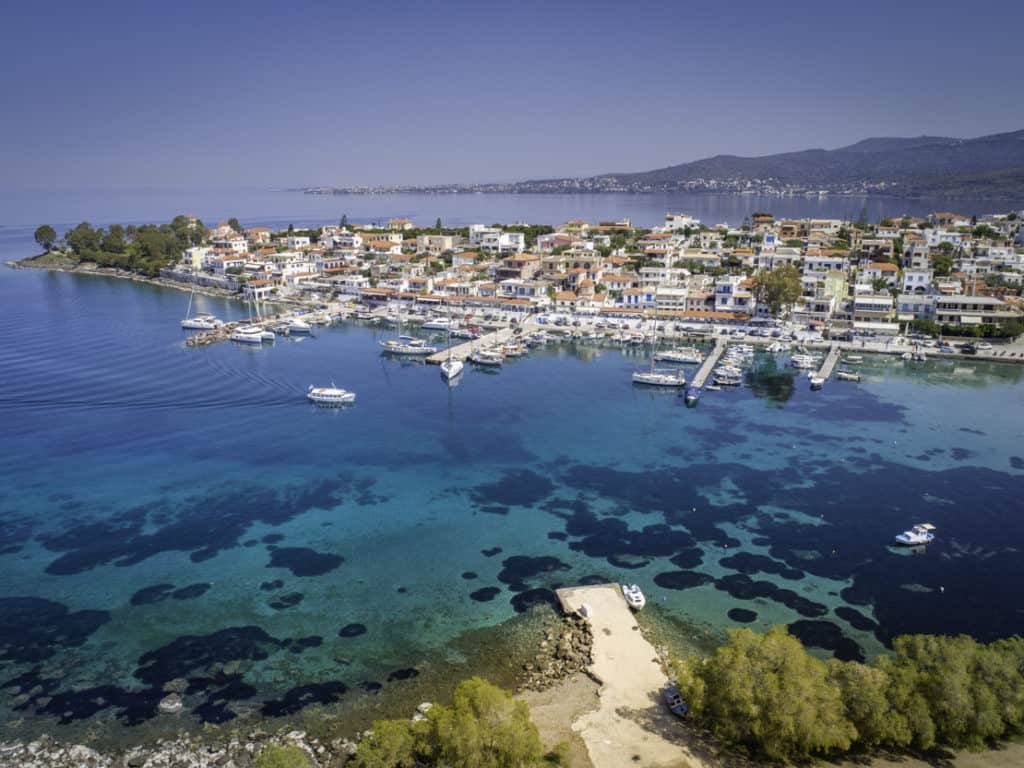 Miejscowość Perdika na wyspie Aegina