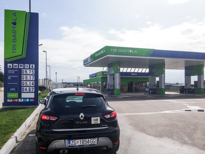 Stacja benzynowa w Chorwacji