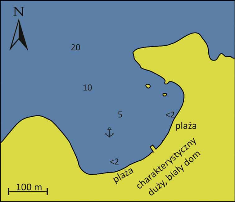 Zatoka Molos Hydra mapa