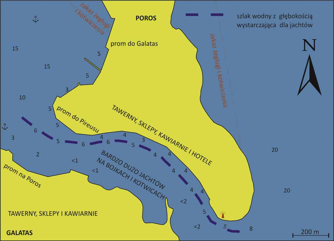 Port Poros mapa