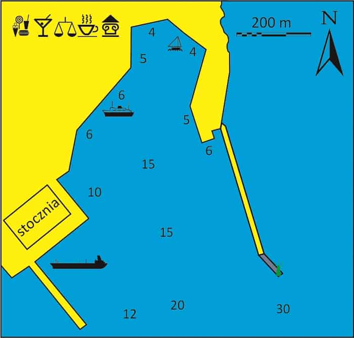 Port miejski Ermoupoli mapka