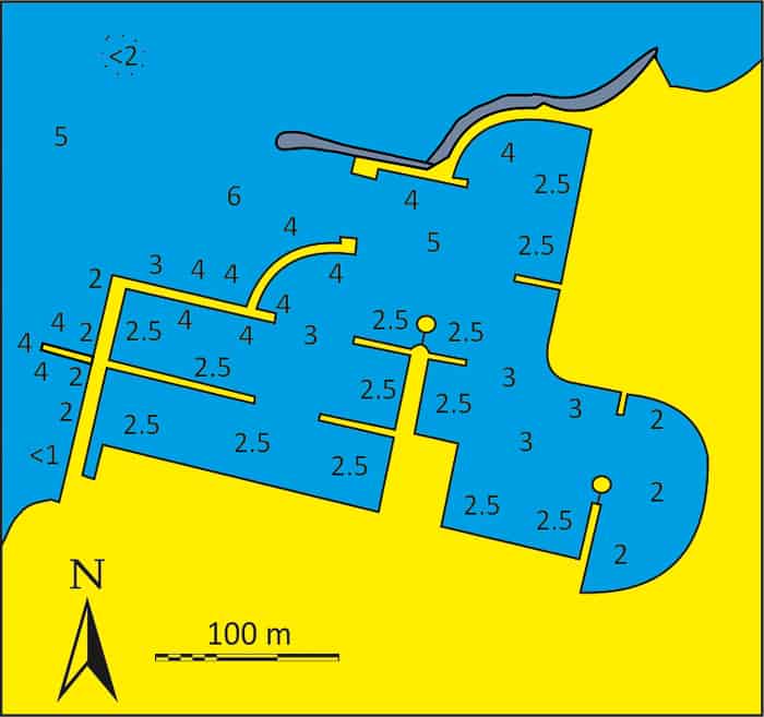 Port jachtowy pseudo marina w Ermoupoli na wyspie Syros - mapka