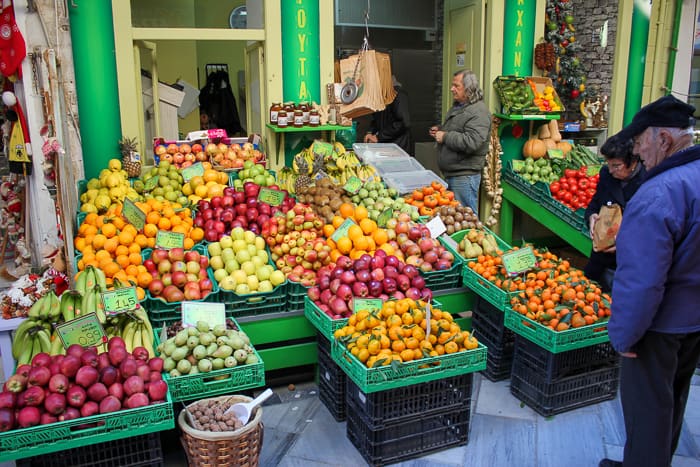 Sklepy na ulicy Chiou Ermoupoli Syros