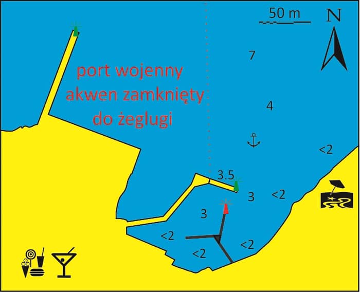 Port Posidhonia mapka wyspa Syros Cyklady