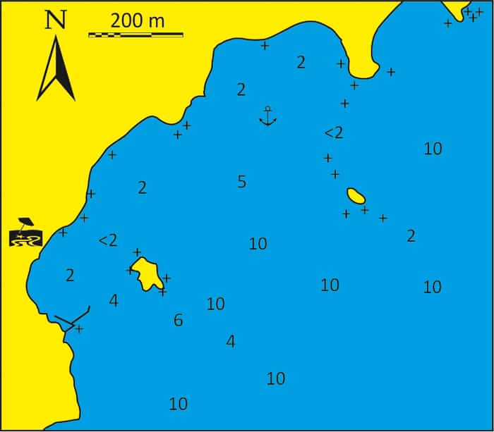 Zatoka Abelos mapa wyspa Syros