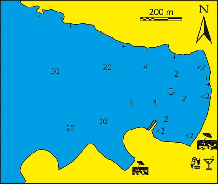 Zatoka Gallisas - mapka Syros