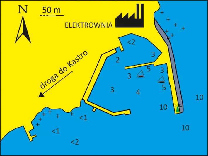 Port Kasto mapka wyspa Andros
