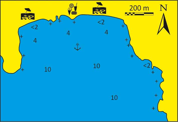 Zatoka Fournos kotwicowisko mapka