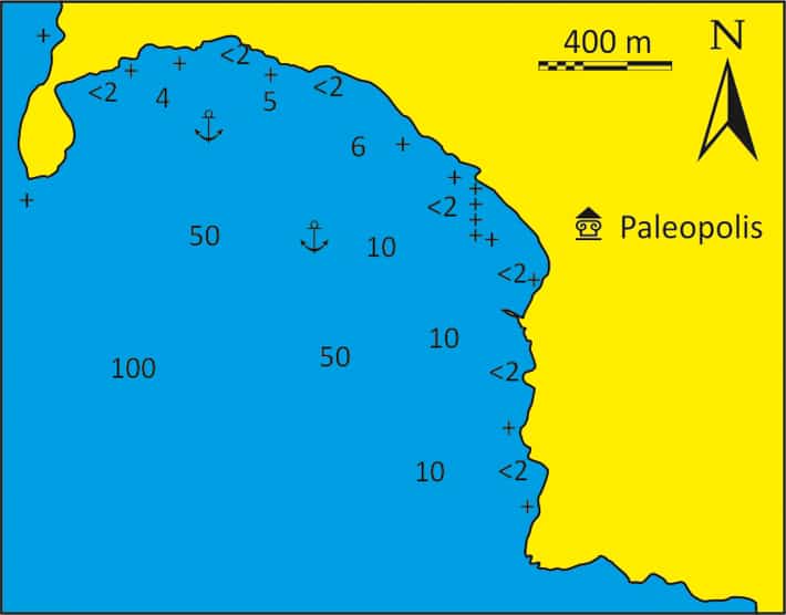 Zatoka Paleopolis Andros mapka