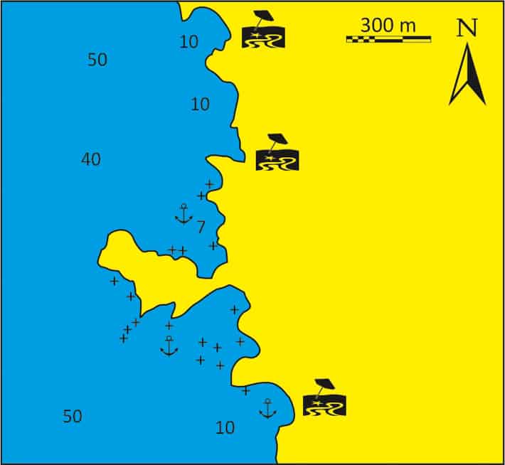 Zatoka Pyrgos mapka