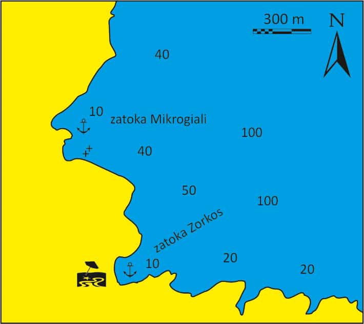 Zatoka Zorkos i Mikrogiali mapka