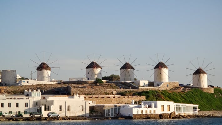 wiatraki na Mykonos