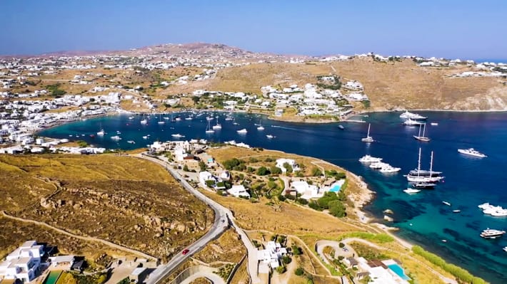 Zatoka Ornos na Mykonos