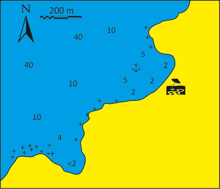 Zatoka Aghios Teodore mapka