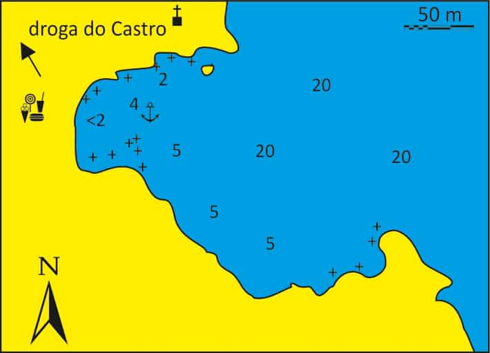 mapka Zatoki Castro na Sifnos