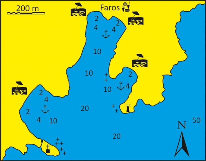 mapka Zatoki Faros na Sifnos