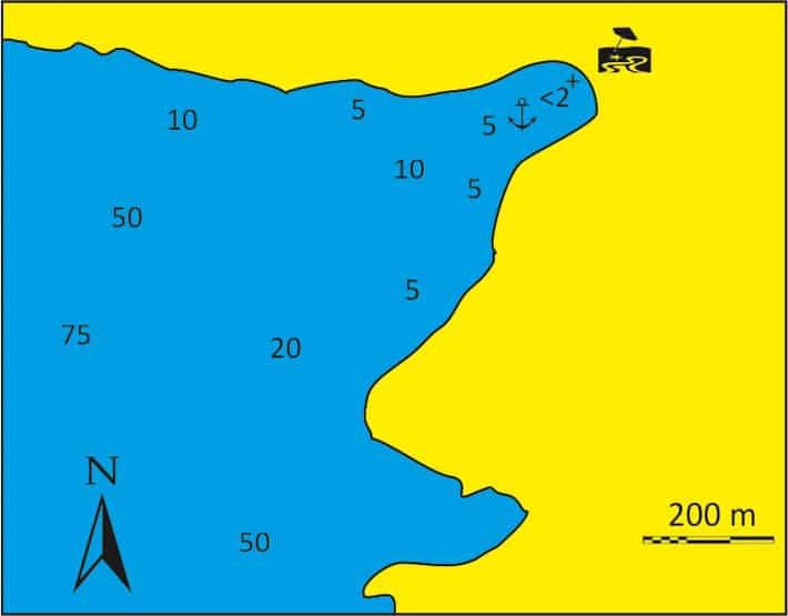 Zatoka Vourlidia na Sifnos mapka