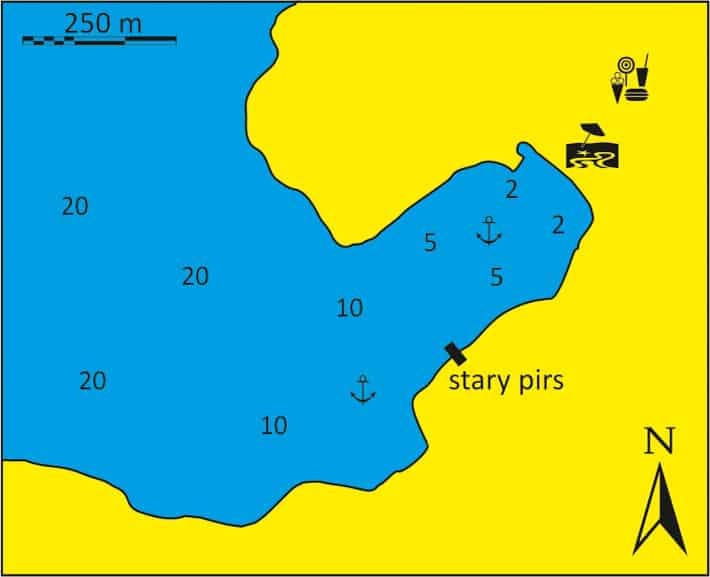 Mapka Zatoki Mega Livadi