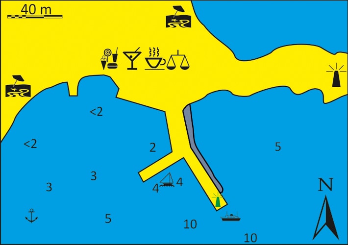 mapa Folegandros Karavostasi