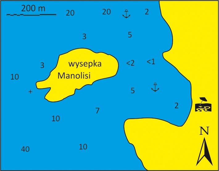 Mapka zatoki Epano Mersini