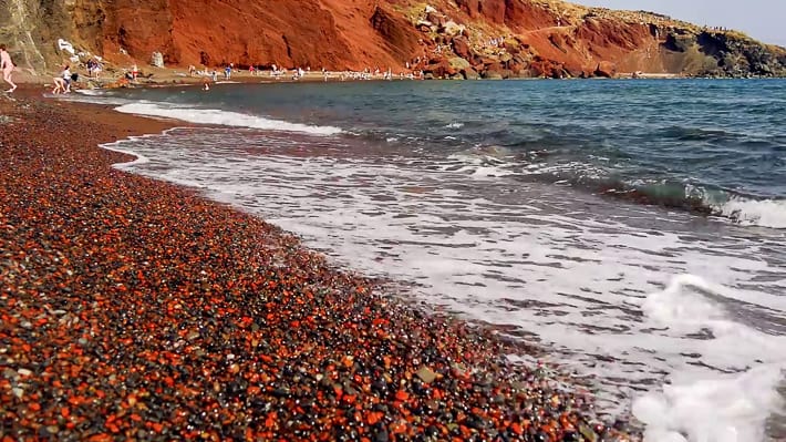 Plaża czerwona na Santorini