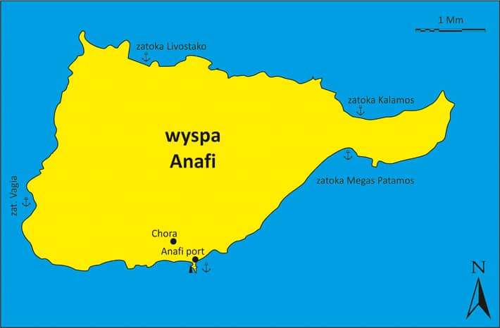 wyspa Anafi mapka