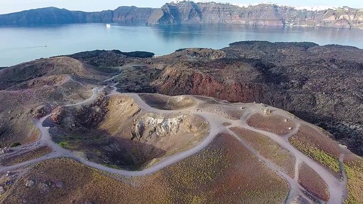 Nea Kameni widok z góry