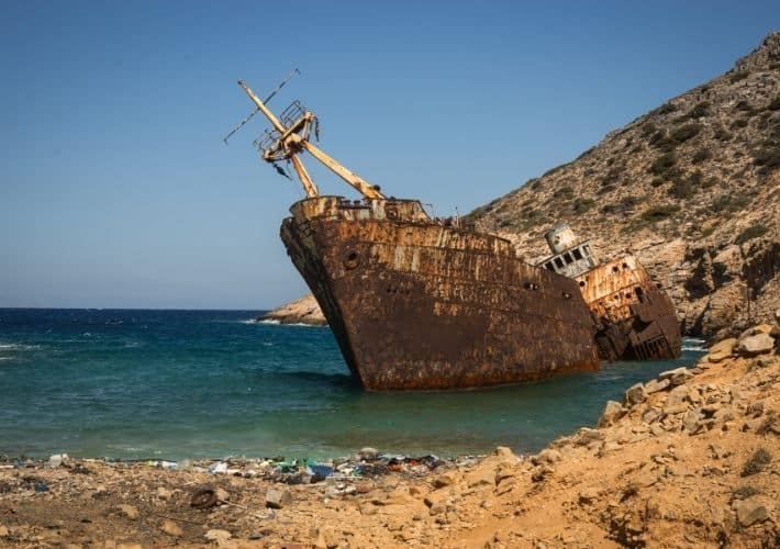 wraki statków na Amorgos