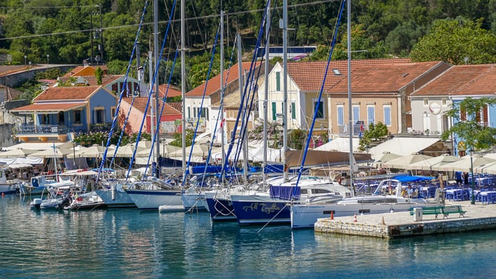 Fiskardo port wyspa Kefalonia