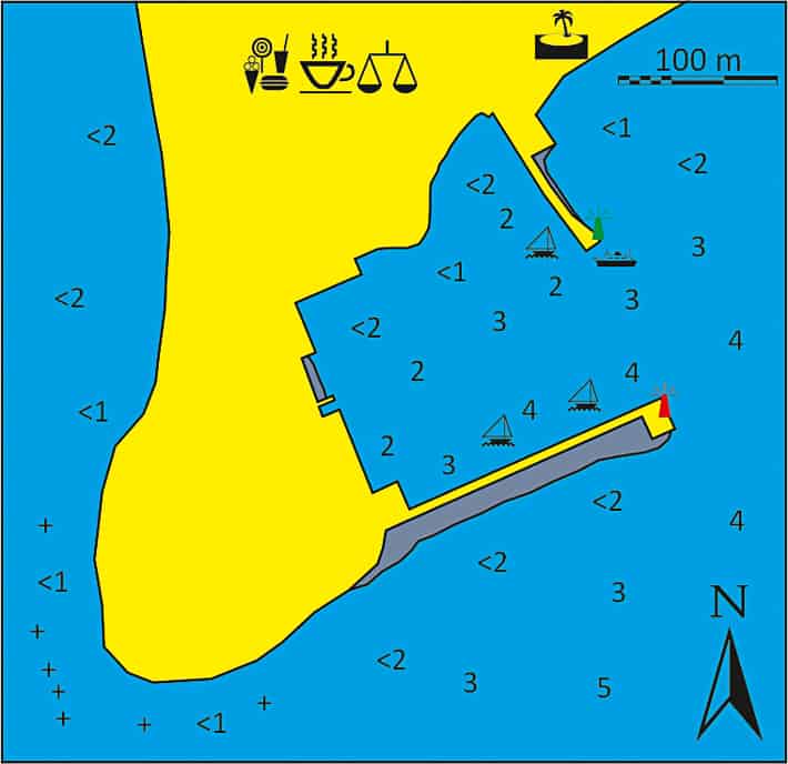 Port Erikousa mapka