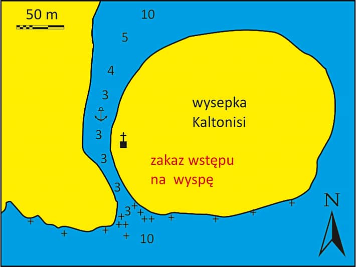 Wysepka Kaltonisi mapka