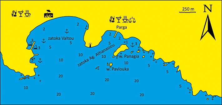 mapka zatoki Parga