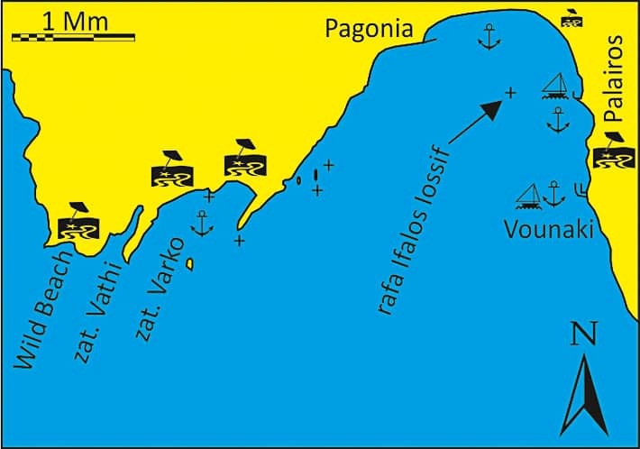 mapka zatoki Palairos