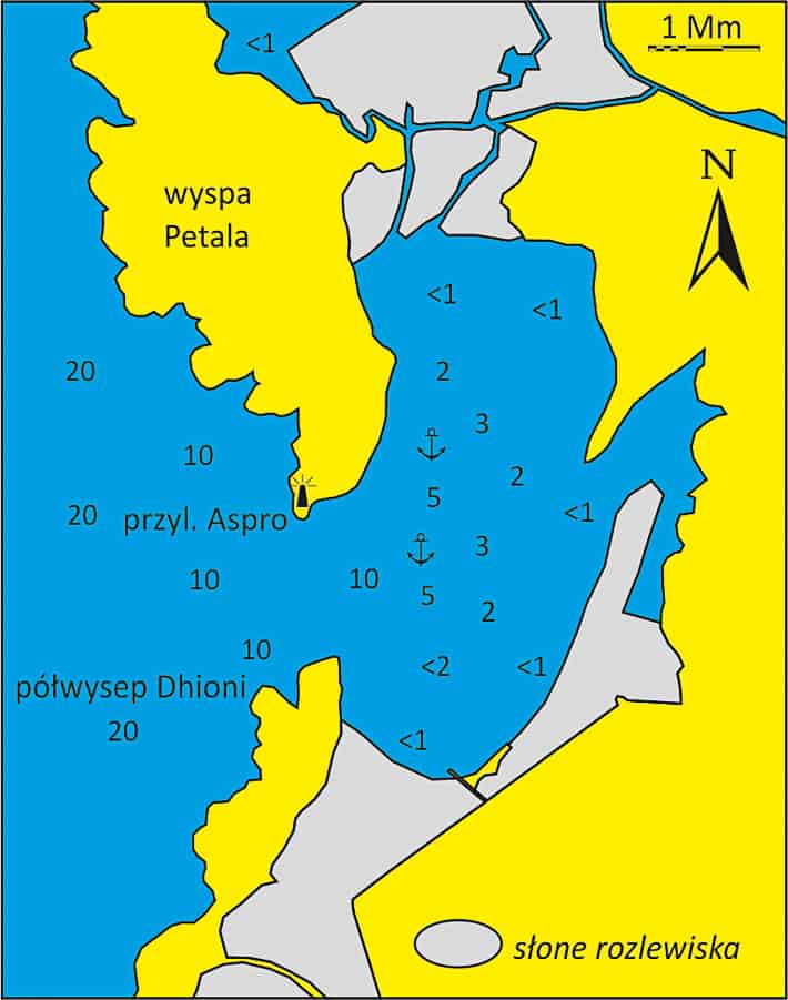 mapka zatoki Petala