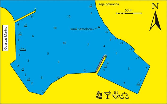 mapka portu Odyseas Vathi Meganisi