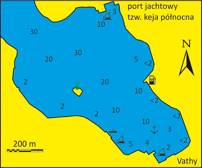 Zatoka Vathi mapka