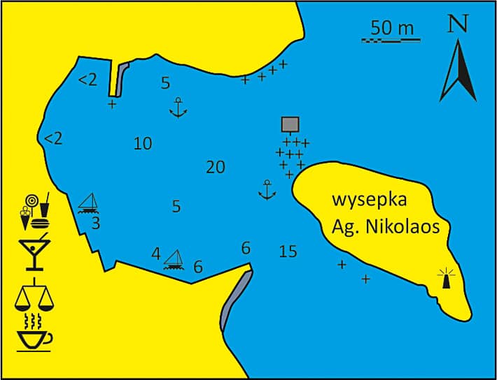 Mapka portu Aghios Nikolaos na Zakynthos