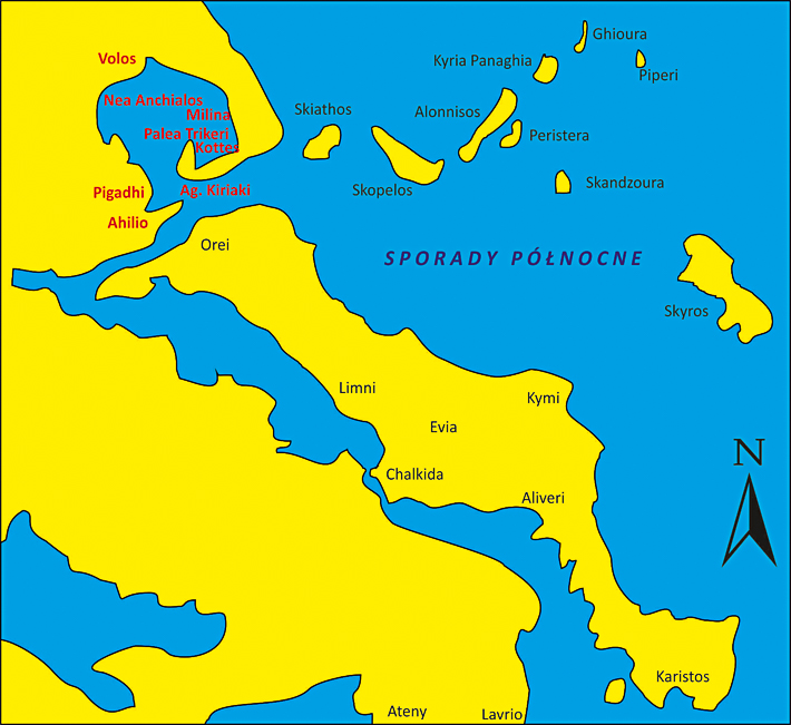 Sporady Północne mapka