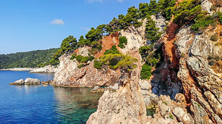 zachodnie wybrzeże Skopelos