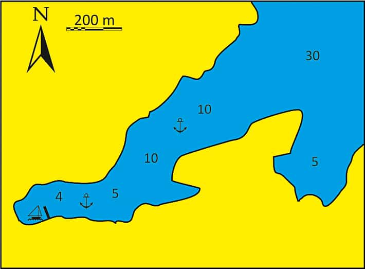 Zatoka Gerakas na wyspie Alonnisos mapka