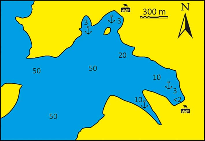 Zatoka Aghios Petros mapka
