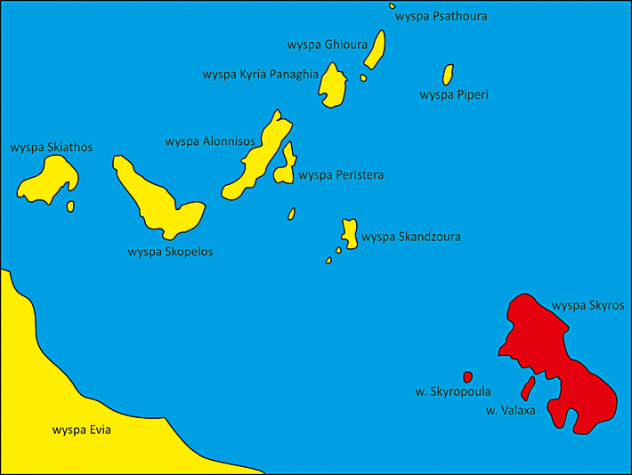 Sporady Północne Skyros mapka