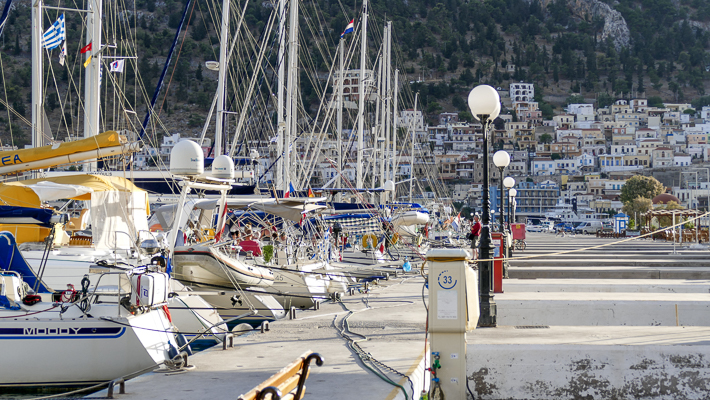 port jachtowy w Pothia na Kalimnos