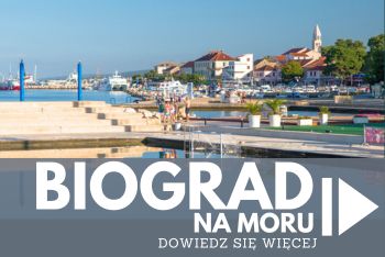 Biograd na Moru widok od strony basenów