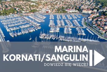 mariny w Biograd na Moru z lotu ptaka